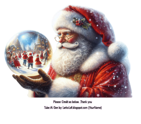 Santa with globe 1